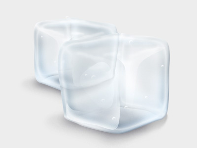 Cold as... ice ice cubes illustration