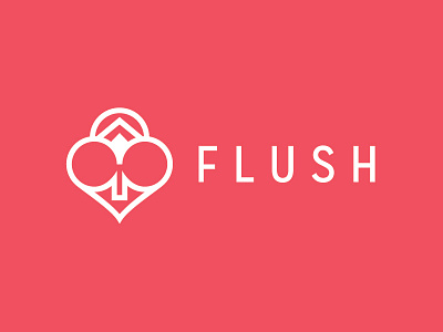 FLUSH Logo branding cards identity logo playing cards
