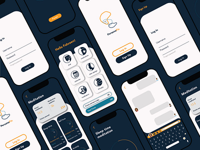 Application Design for PersonaFix adobe app app design application application design branding clean design icon modern ui ux web