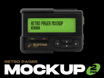 Retro Pager Mockup