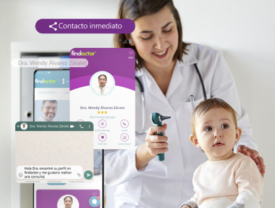 Contacto inmediato - Findoctor app design designer findoctor phone photoshop