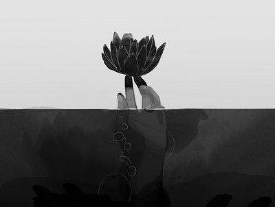 illustration #3 art artwork flower hand illustration ink photoshop