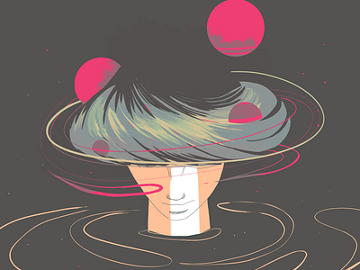 Space Hair Illustration