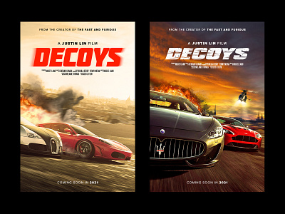 Movie Poster Concept - DECOYS action movies branding car concept poster conception design fast and furious film film poster freelance designer graphic design illustration jakarta logo movie photoshop poster poster art poster design typography