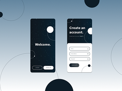 DailyUI 001 // Sign Up app dailyui 001 design login signup ui