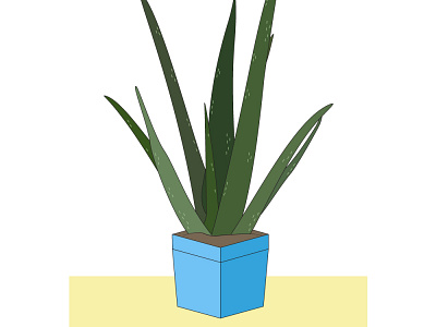 Aloe Vera adobe illustrator aloe vera design illustration yellow