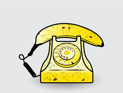 Bananaphone adobe illustrator banana bananaphone design designer illustration phone telephone vector