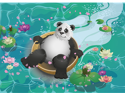 floater adobeillustration animalart illustration illutration illutrator iloveanimals panda bear vectorart vectorartist vectordesign