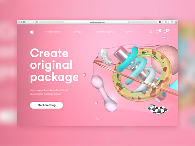 Creative Package | Website Concept 3d 3d art 3d design cinema 4d cinema4d design illustration main page ui ux ux ui ux ui design web web design website