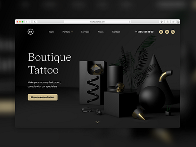 Boutique Tattoo | Website Concept