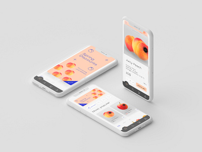 Juicy Store | Mobile App app app design app ui brand design brand identity branding fresh fruit fruits identity identity design juice juicy mobile mobile app mockup store ui ux ux ui