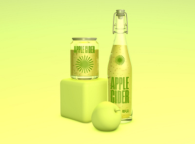 Apple Cider | Package Design 3d apple bottle brand identity branding can cider cinema4d identity package package design packaging packaging design pattern