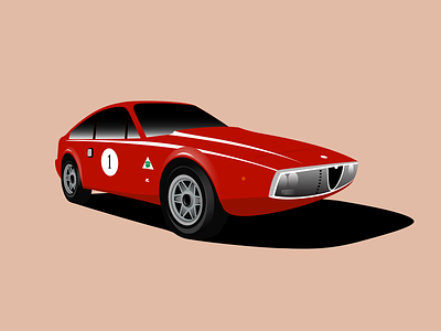 Alfa Romeo Junior Zagato 1300 Illustration