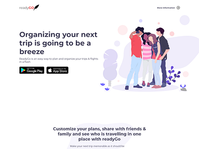 ReadyGo webApp Landing page