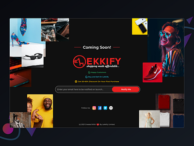 Lekkify Ecommerce Coming Soon UI Design branding design ecommerce minimal ui uxde web