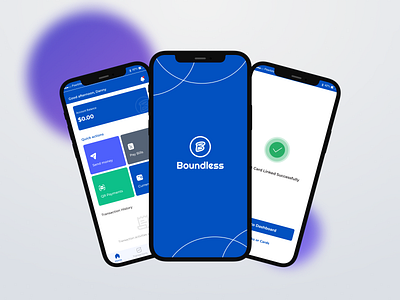 Boundless Mobile App UI branding design fintech productdesign ui uiux ux