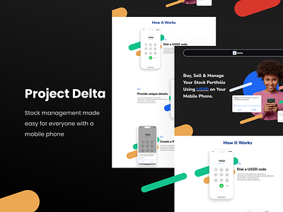 Project Delta branding design graphic design illustration landingpage typography ui visualdesign