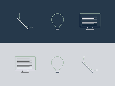 Simple Vector Illustrations bulb illustrations light lightbulb monitor personal screen vectors website