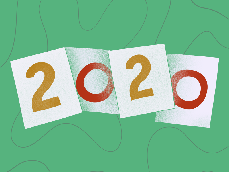 what’s your 2020 vision? shading curves lines procreate illustration 2020 design