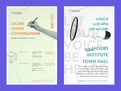 communications collateral for UC Berkeley Jacobs Design School berkeley collateral communications design graphic jacobs marketing poster school typography