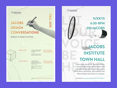 communications collateral for UC Berkeley Jacobs Design School