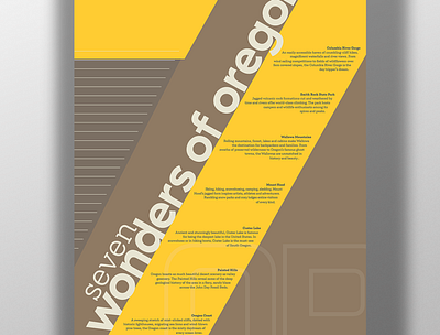 Oregon's wonders oregon page layout poster