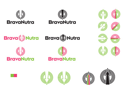 BravaNutra branding design logo vector