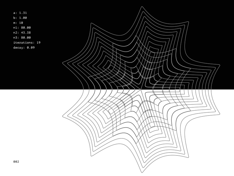 002 Generative Art abstract black white bw generativeart lineart lines minimal
