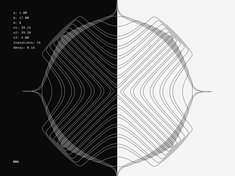 006 Generative Art abstract abstract art black bw generative geometric lineart lines minimal series sideproject white