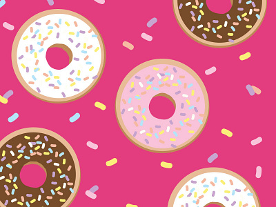 Late Night Munchies donut donuts doughnut food illustration illustrator photoshop playful