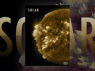 Solar (Color) 3d abstract bw energy experimental flare poster solar space sun