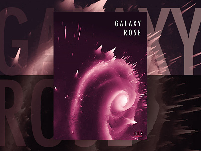 Galaxy Rose (Color) 3d abstract bw energy experimental galaxy poster rose space