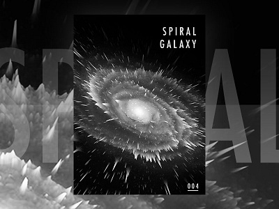 Spiral Galaxy 3d abstract bw energy experimental galaxy poster space