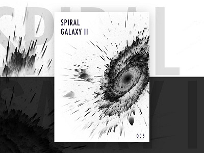 Spiral Galaxy II 3d abstract bw energy experimental galaxy poster space spiral
