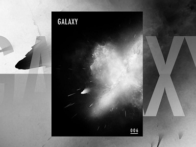 Galaxy 3d abstract bw energy experimental galaxy poster smoke space