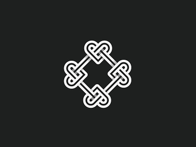 Celtic Knot Heart Icon celtic celtic knot geometric heart icon illustration illustrator lines logo loop monocromatic simple