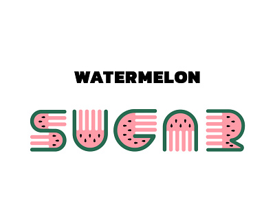 Harry Styles - Watermelon Sugar chela.illustrates design designer graphic design graphic designer graphic tees harry styles sugar tshirt tshirt design type design watermelon watermelon sugar