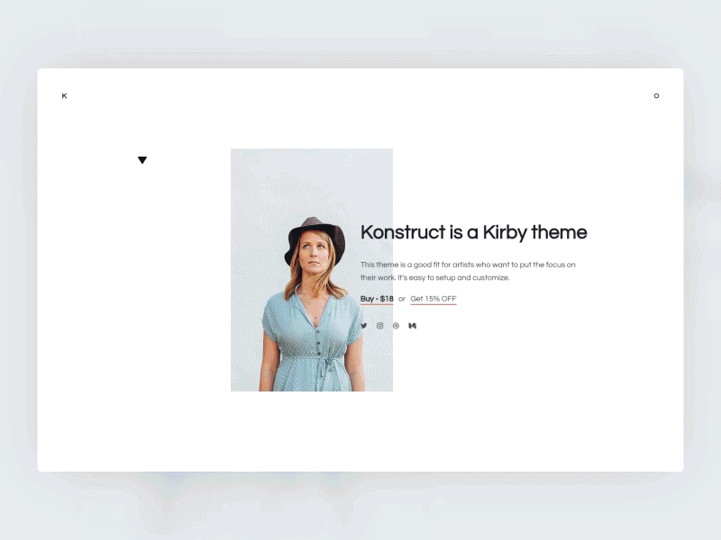 Konstruct Theme - Kirby CMS about creative cv kirby kirbycms personal photography portfolio presentation profile slide
