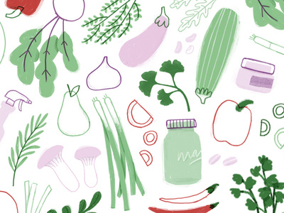 Health foods pattern drawing food fruits health illustration pastel pattern photoshop veggies