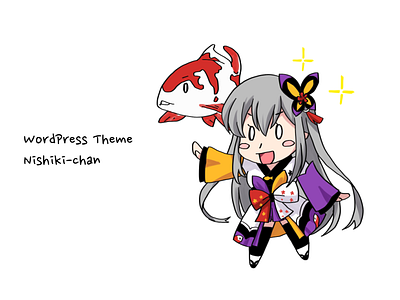 Nishiki-chan Illust character illustraion wordpress wp theme