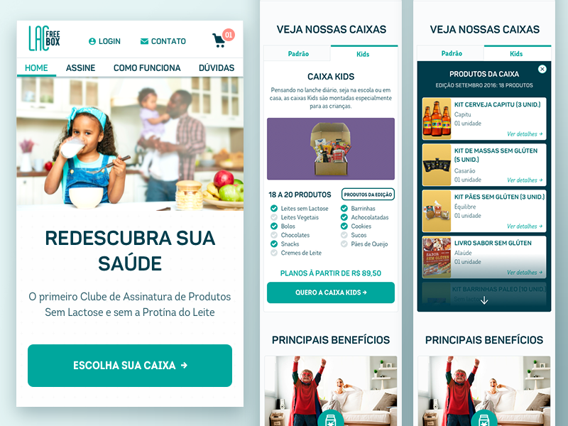 MCommerce for lacfree products product list landingpage ecomerce mcommerce fresh mobile