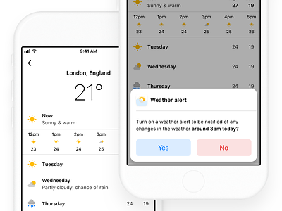 Apple Weather iOS Concept #uiproblemsolving2 app apple clean ios ui ux weather widget