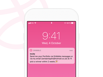 x2 Dribbble invites app apple clean invite ios ui ux widget