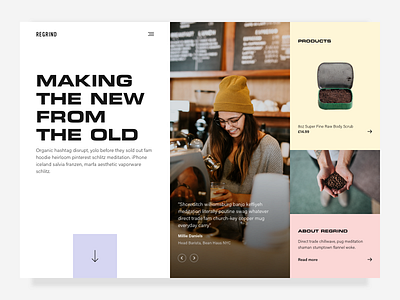 Vibing ✨ clean flat grid pastel ui web website