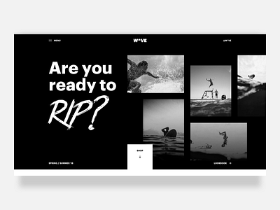 Surf Site 🤙 clean dirty gridless layers surf surfing ui ux web