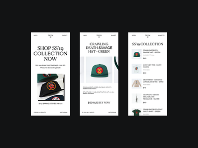 Skate Store Vibes 🙌 clean ecommerce flat merch mobile product shop skate skating store typography ui ux web web design website