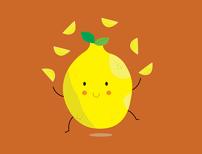 When life gives you lemons! branding design flat fruit illustration vector visual identity web