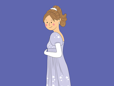 Daphne Bridgerton bridgerton character costume design flat girl character historical illustration inspiration minimal netflix people illustration regency vector victorian visual identity web