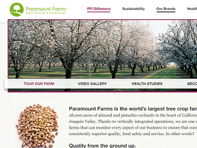 Paramount Farms Homepage