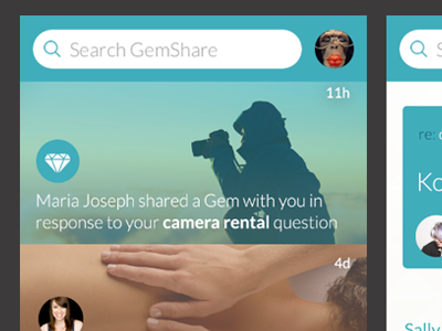 GemShare Activity Feed Iterations